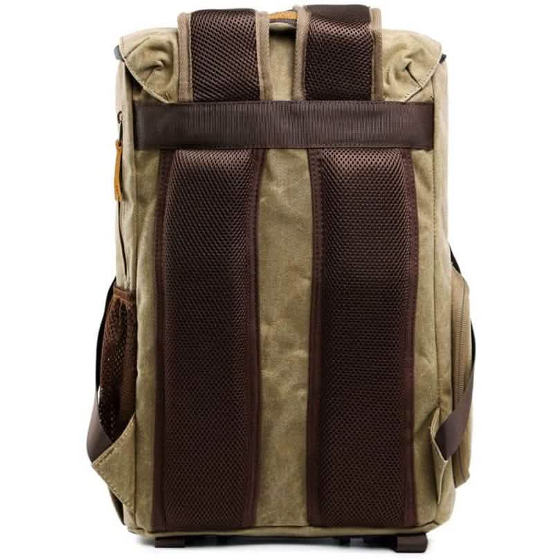 Sac à dos de voyage rétro en toile antichoc et étanche Allacki pour appareil photo
