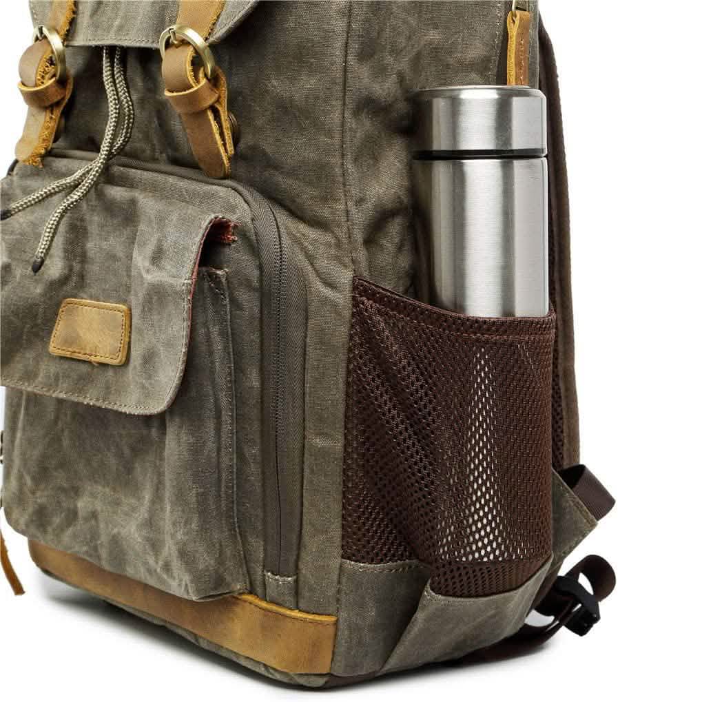 Sac à dos de voyage rétro en toile antichoc et étanche Allacki pour appareil photo