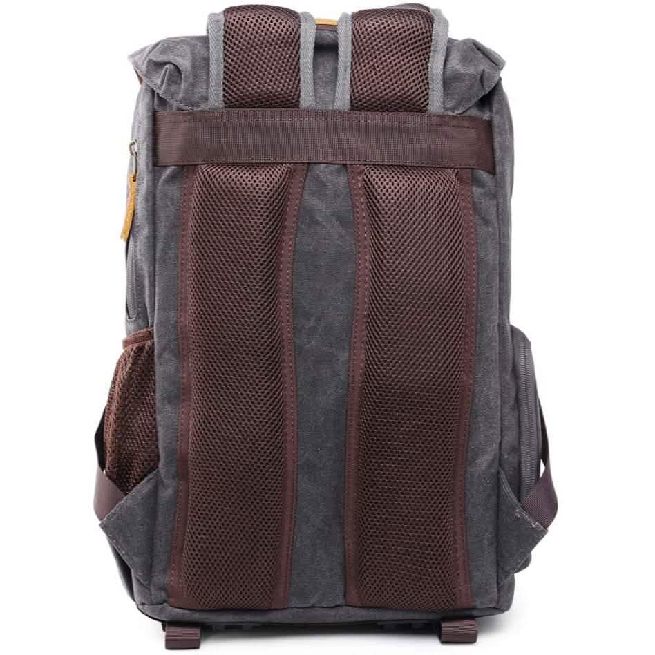 Sac à dos de voyage rétro en toile antichoc et étanche Allacki pour appareil photo
