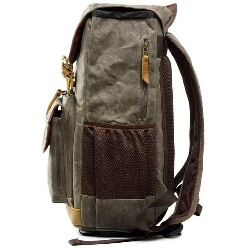 Sac à dos de voyage rétro en toile antichoc et étanche Allacki pour appareil photo