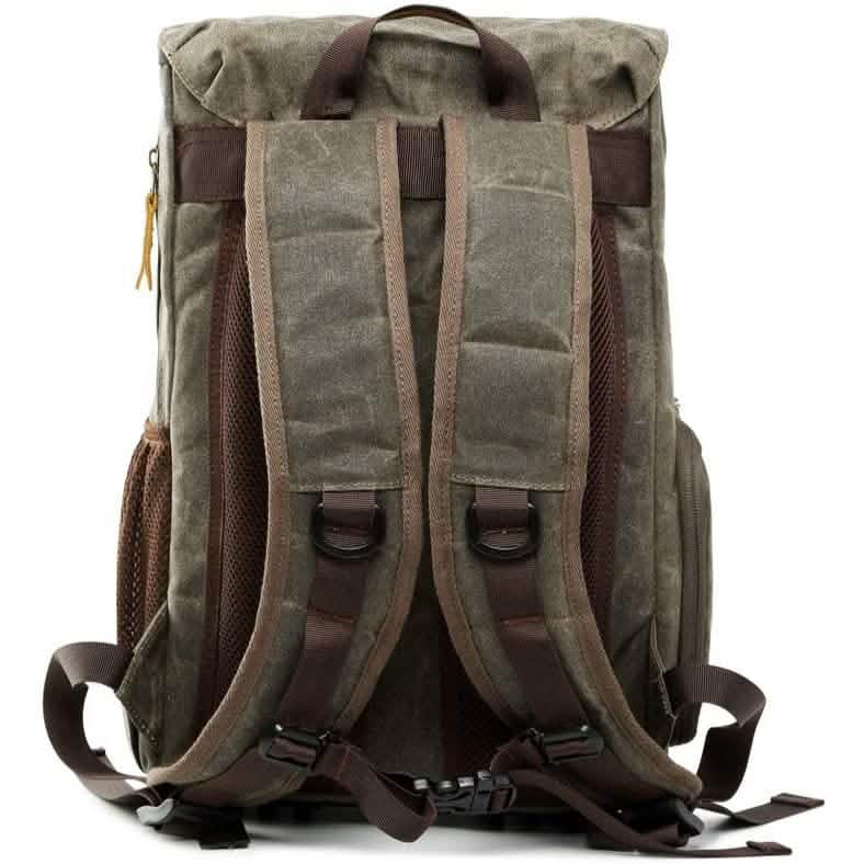 Sac à dos de voyage rétro en toile antichoc et étanche Allacki pour appareil photo