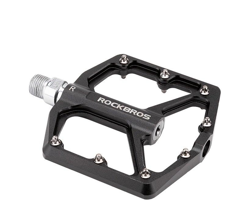 Pédales de vélo en alliage d'aluminium, route, antidérapantes, ultralégères, avec roulements scellés, moulage monobloc, anti-oxydation, pour VTT, plates, en fibre de nylon, pour route et VTT