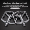 Pédales de vélo en alliage d'aluminium, route, antidérapantes, ultralégères, avec roulements scellés, moulage monobloc, anti-oxydation, pour VTT, plates, en fibre de nylon, pour route et VTT