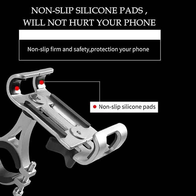 Support de téléphone portable pour moto en alliage d'aluminium