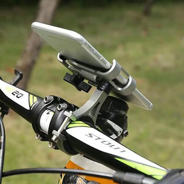 Support de téléphone portable pour moto en alliage d'aluminium