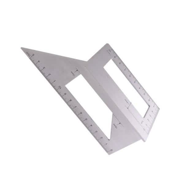 Règle multifonction carrée en alliage d'aluminium et bois