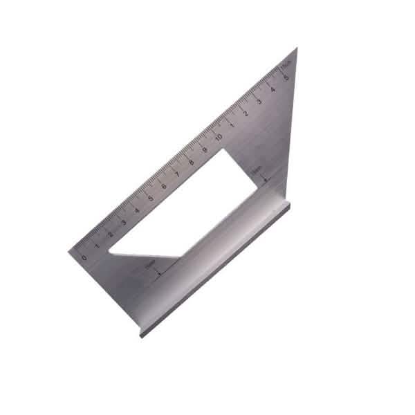 Règle multifonction carrée en alliage d'aluminium et bois