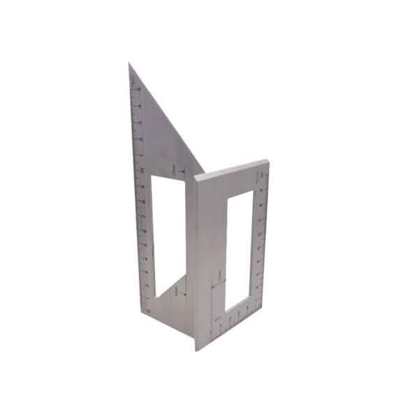 Règle multifonction carrée en alliage d'aluminium et bois