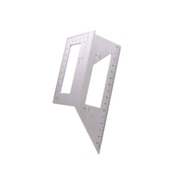 Règle multifonction carrée en alliage d'aluminium et bois