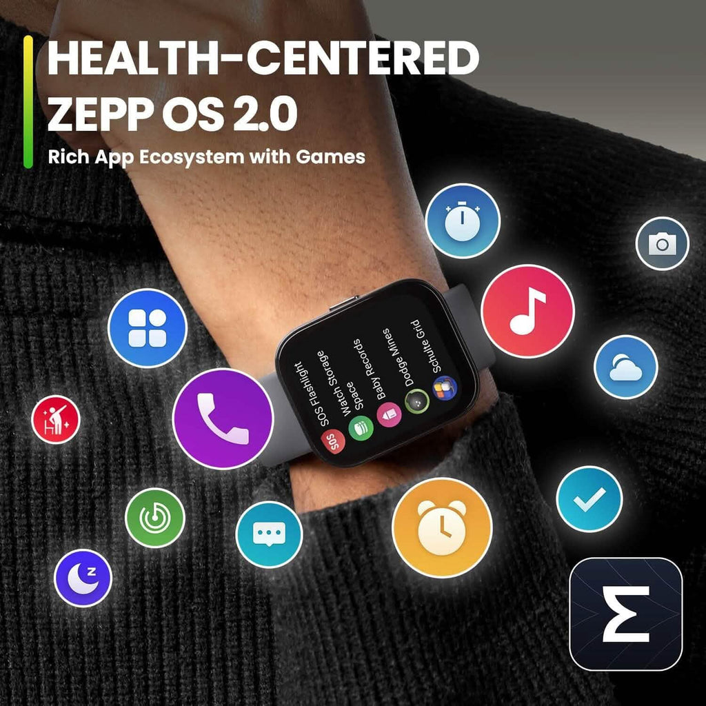 Montre connectée Amazfit Bip 5 avec écran ultra large, appels Bluetooth et Alexa intégrée (reconditionnée)