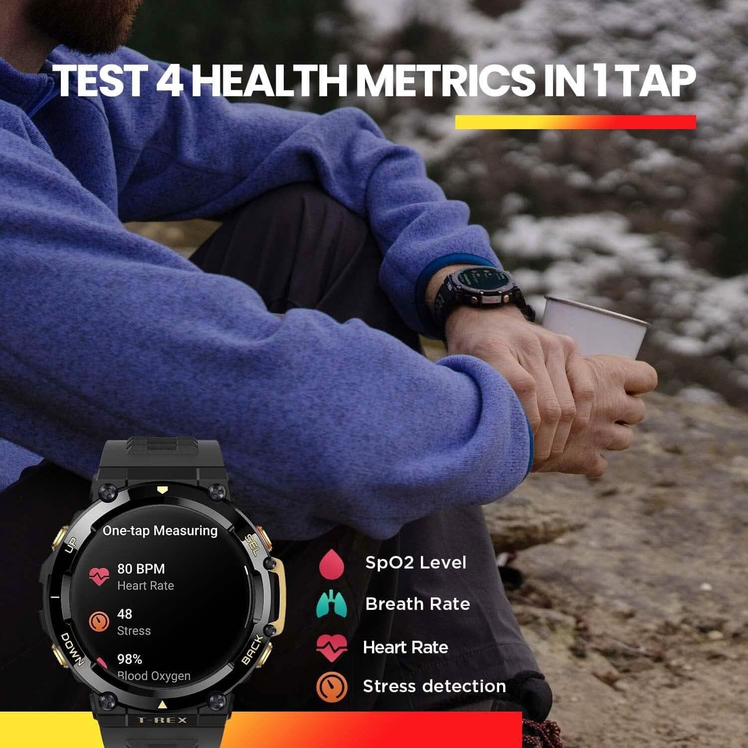 Montre intelligente Amazfit T-Rex 2 pour hommes (reconditionnée)
