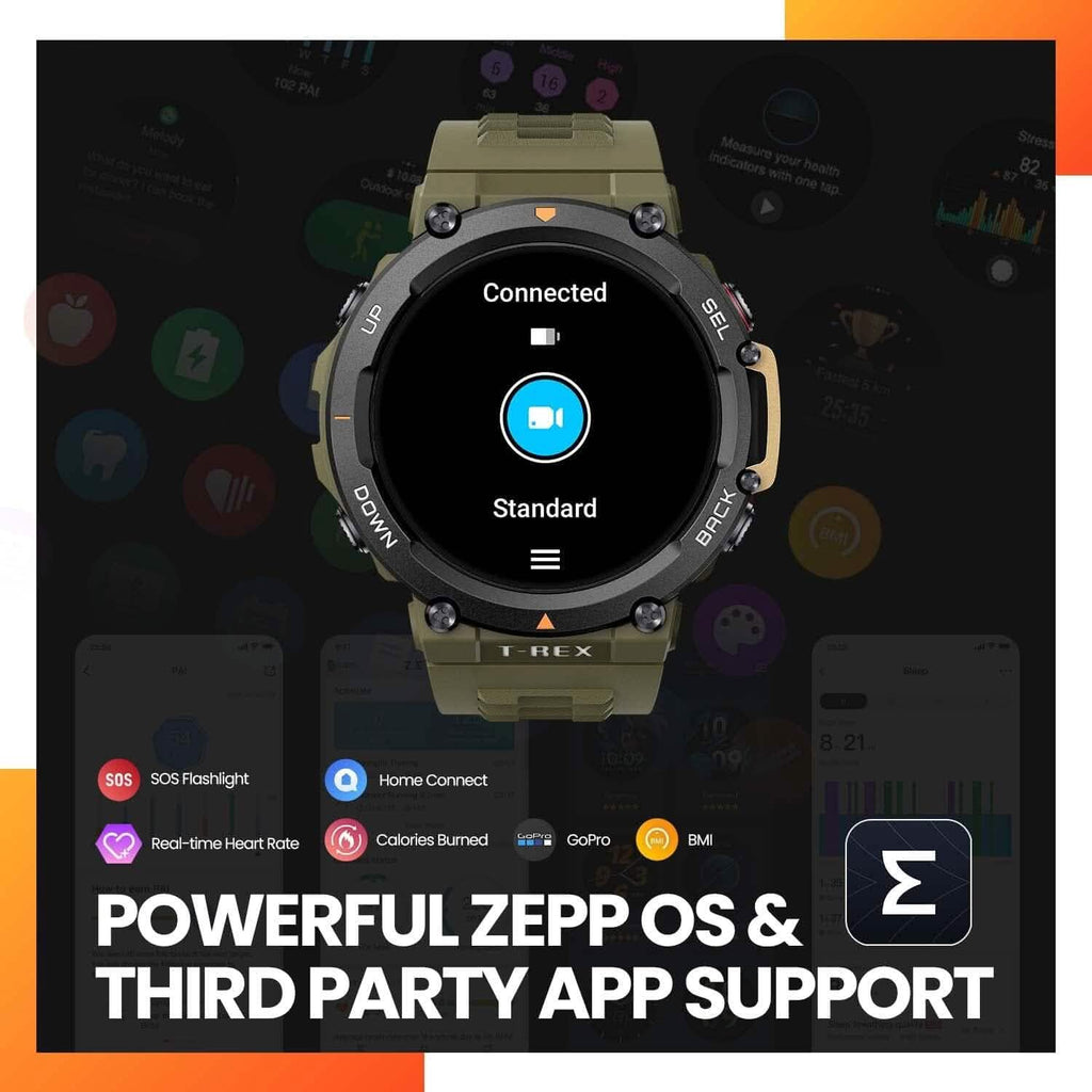 Montre intelligente Amazfit T-Rex 2 pour hommes (reconditionnée)