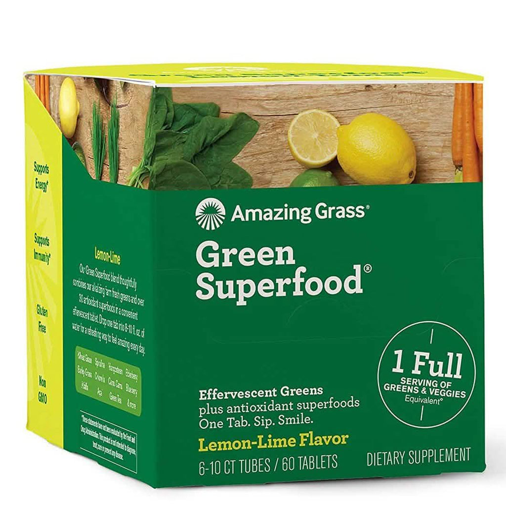 Comprimé Effervescent Étonnant Goût Herbacé Super Aliment Vert pour Boisson avec Antioxydants et Légumes Verts Alcalinisants