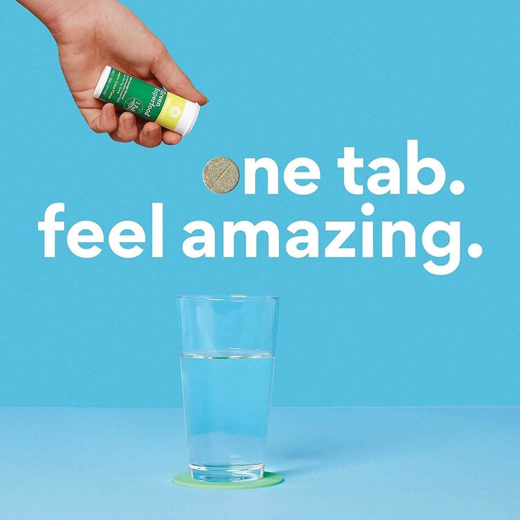 Comprimé Effervescent Étonnant Goût Herbacé Super Aliment Vert pour Boisson avec Antioxydants et Légumes Verts Alcalinisants