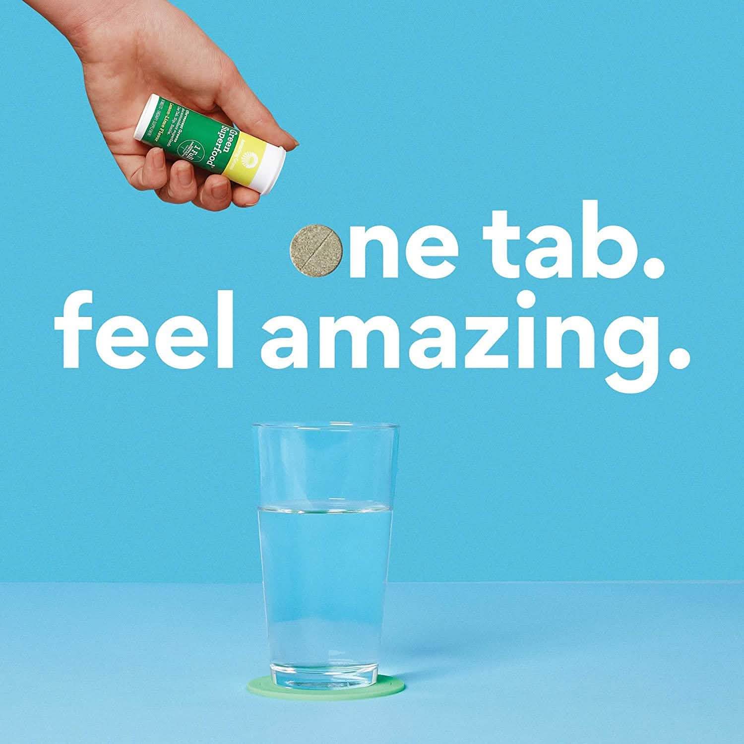 Comprimé Effervescent Étonnant Goût Herbacé Super Aliment Vert pour Boisson avec Antioxydants et Légumes Verts Alcalinisants