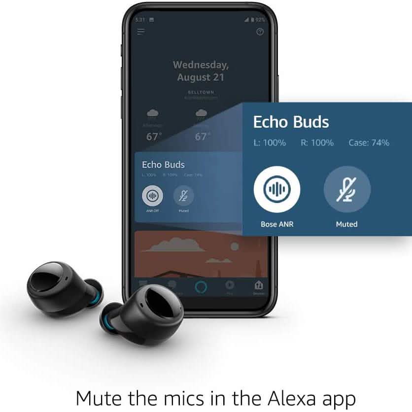 Écouteurs intra-auriculaires sans fil Amazon Echo Buds