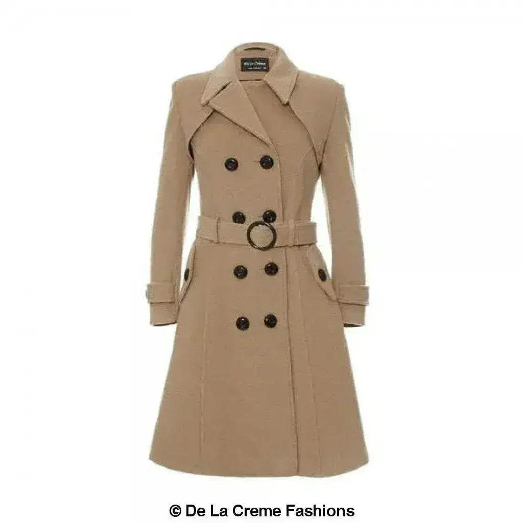 Manteau croisé en mélange de laine (1201)