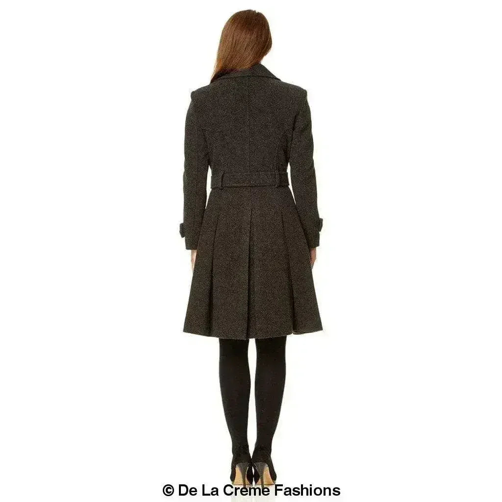 Manteau croisé en mélange de laine (1201)