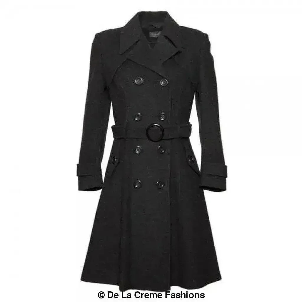 Manteau croisé en mélange de laine (1201)
