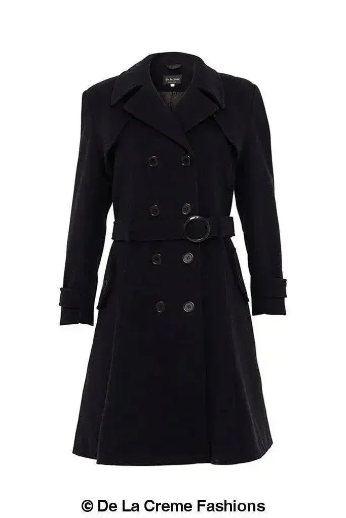 Manteau croisé en mélange de laine (1201)
