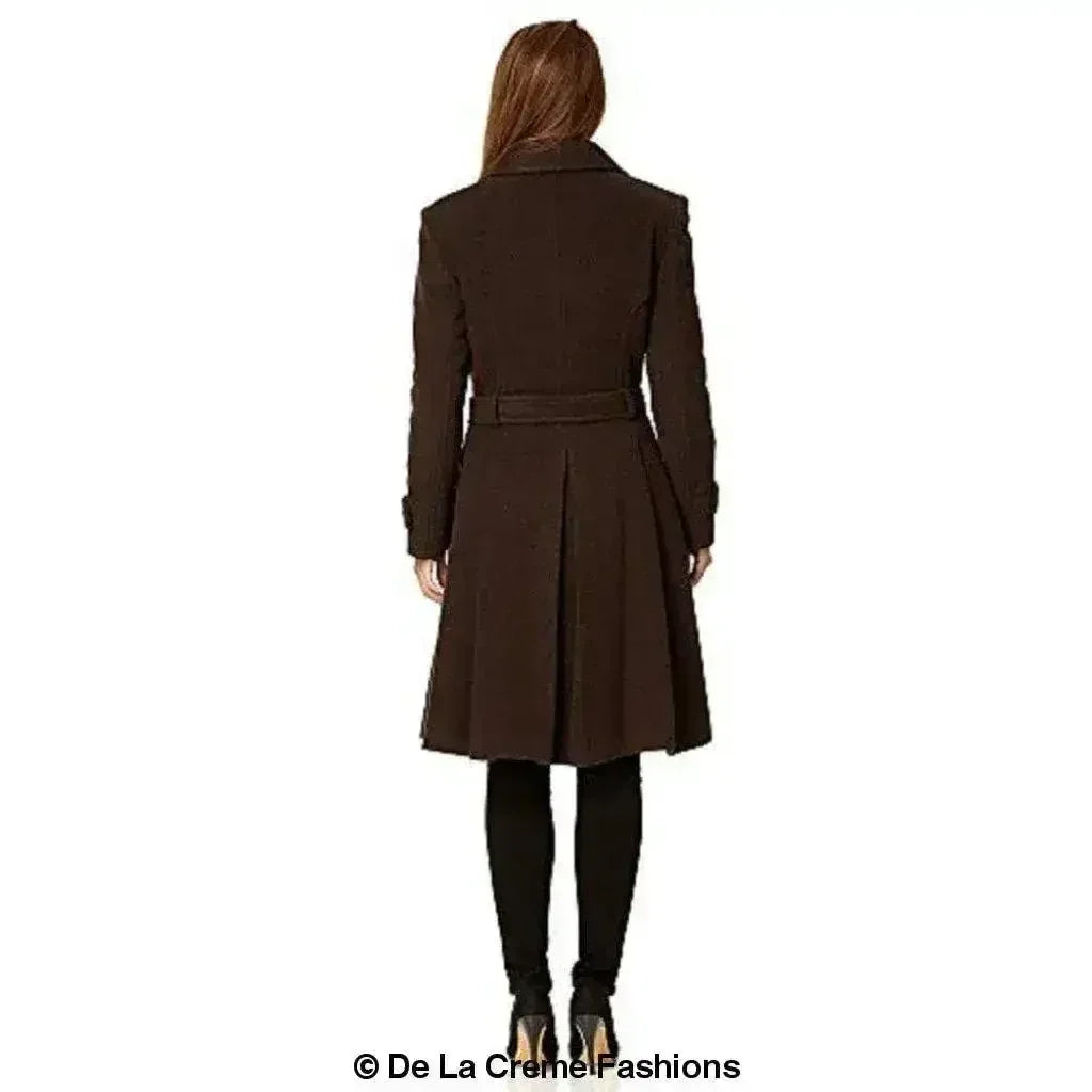 Manteau croisé en mélange de laine (1201)