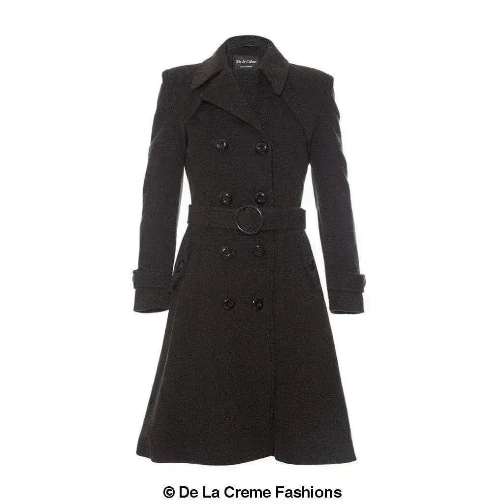 Manteau croisé en mélange de laine (1201)