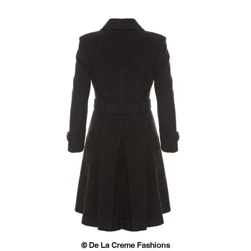 Manteau croisé en mélange de laine (1201)