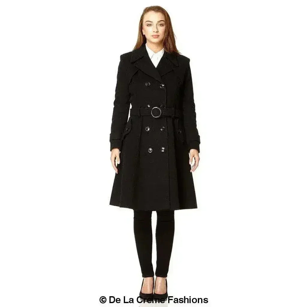 Manteau croisé en mélange de laine (1201)