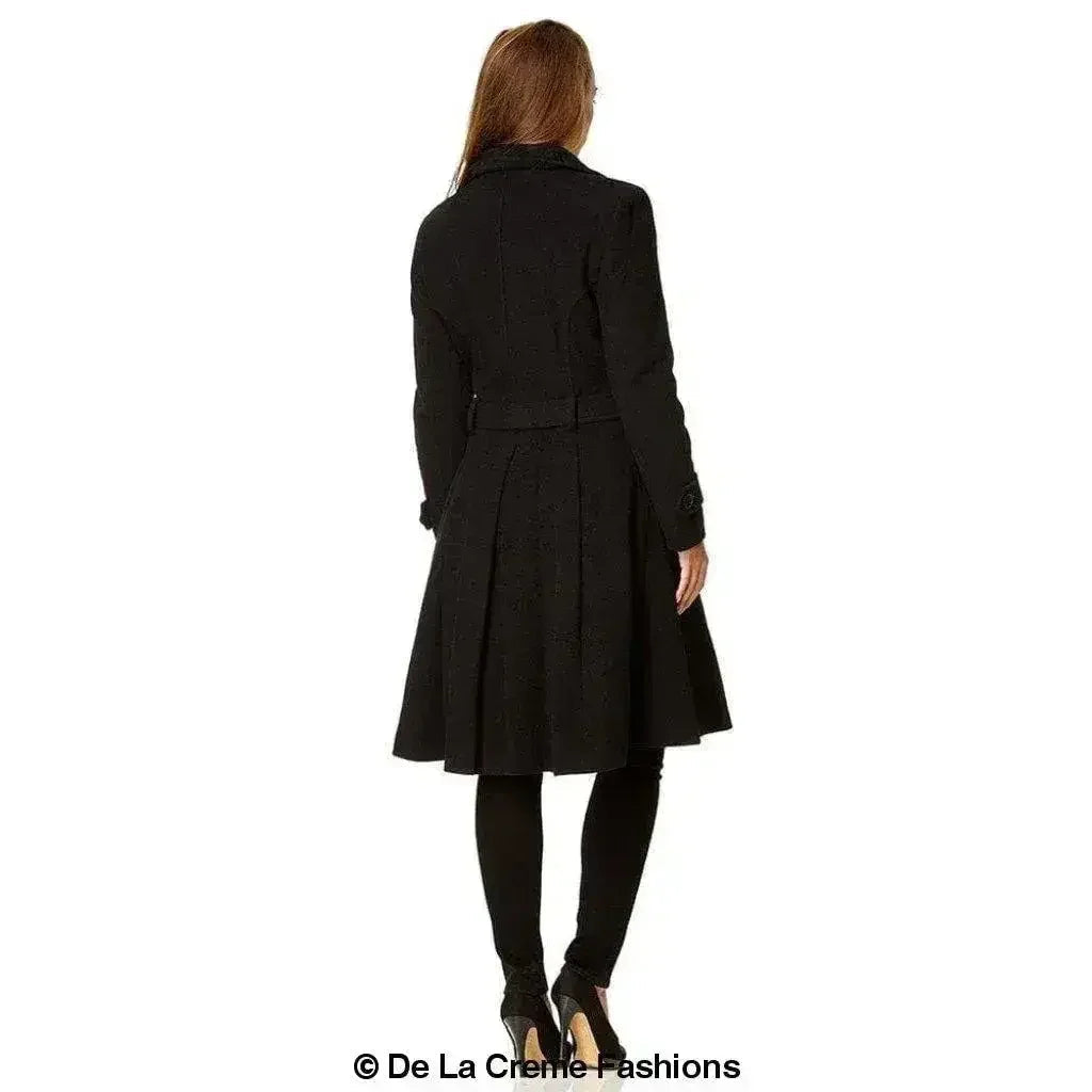 Manteau croisé en mélange de laine (1201)