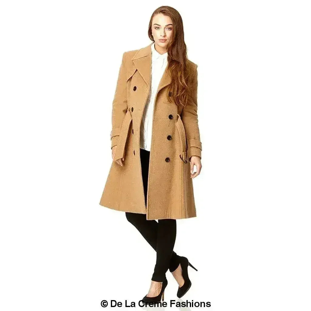 Manteau croisé en mélange de laine (1201)