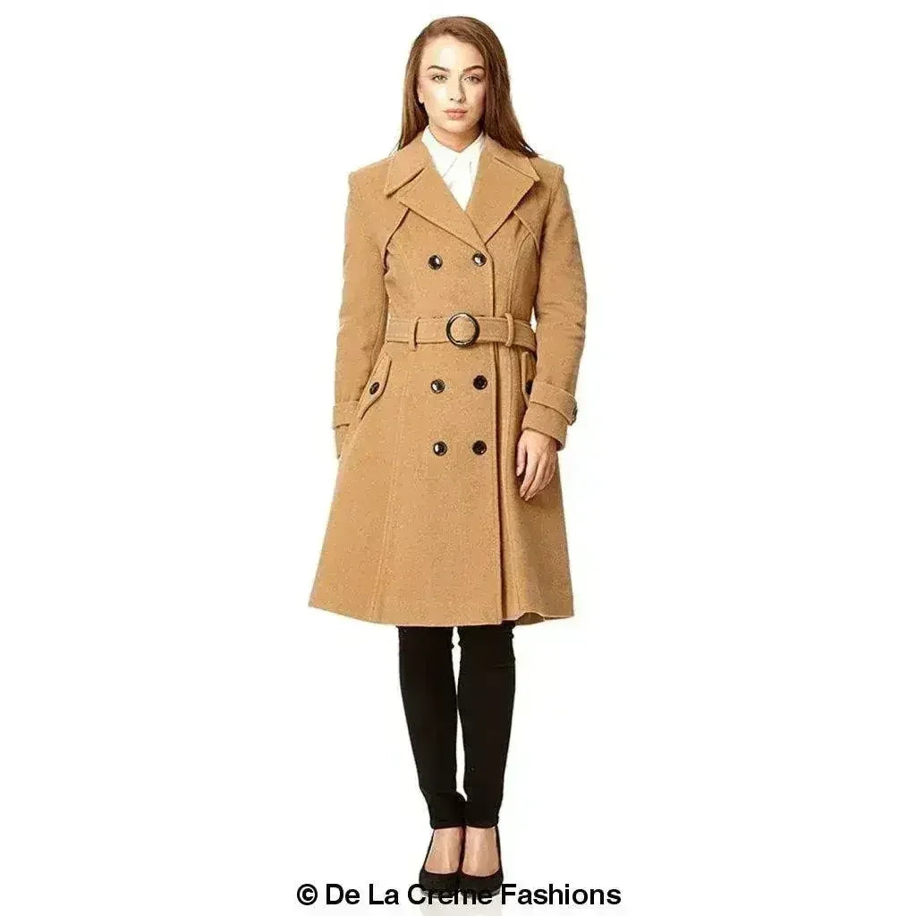Manteau croisé en mélange de laine (1201)