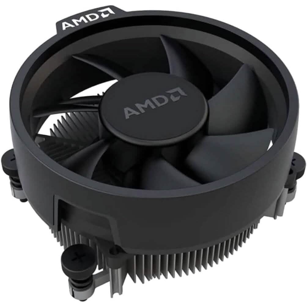 Ventilateur de processeur AMD Wraith Stealth pour socket AM4 avec connecteur 4 broches, dissipateur thermique en aluminium et ventilateur de 100 mm (mince) (reconditionné)