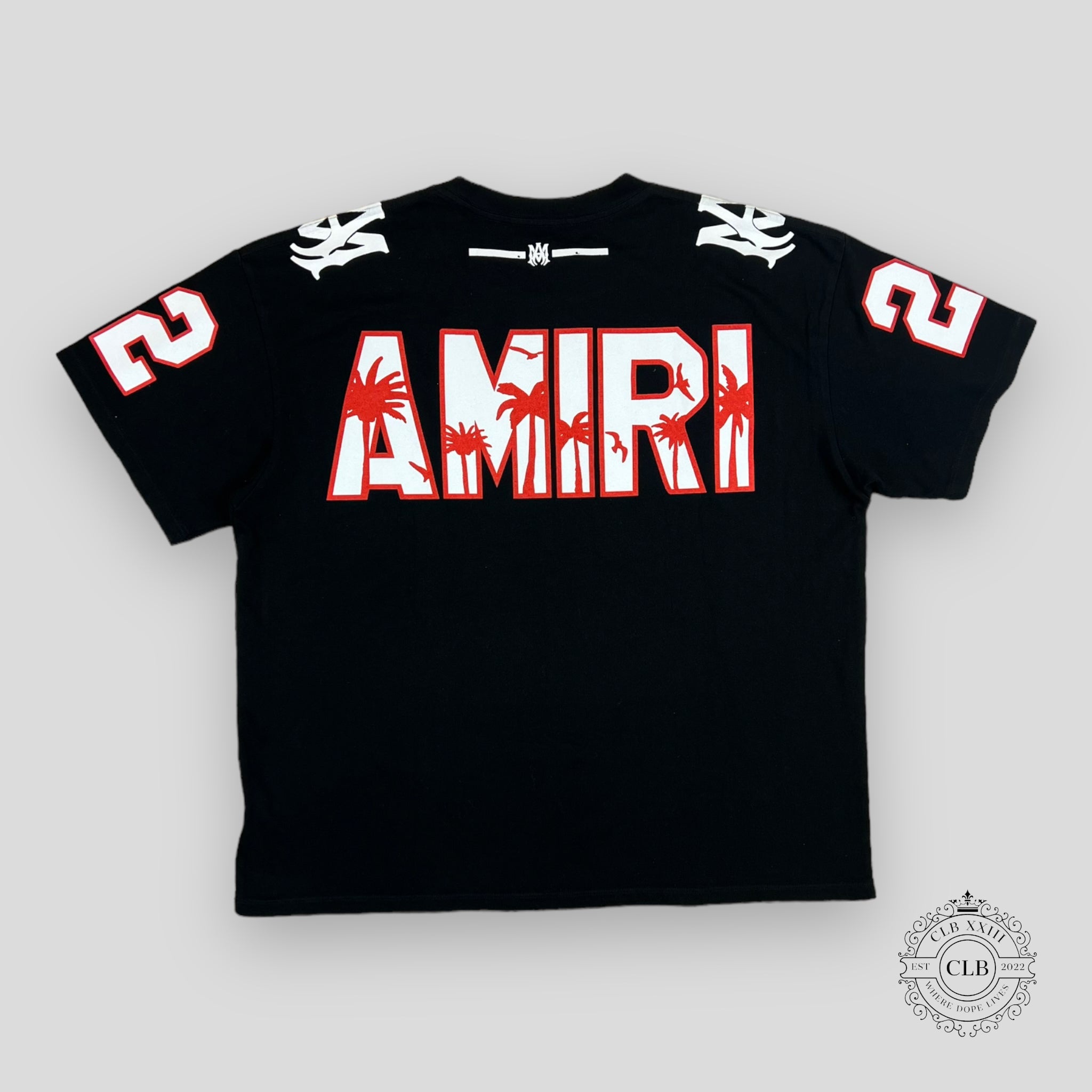 T-SHIRT FOOTBALL SURTAILLÉ AMIRI 22