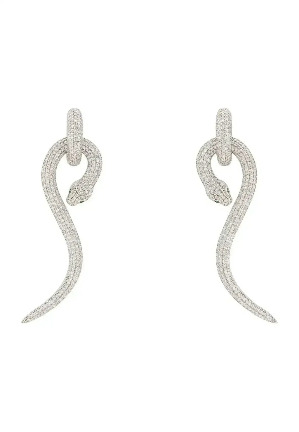 Boucles d'oreilles pendantes serpent anaconda | Bijoux animaux en argent sterling - Femstylo