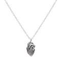 Sterling Silver Anatomical Heart Necklace – Realistic Heart Charm for Medical Professionals & Students