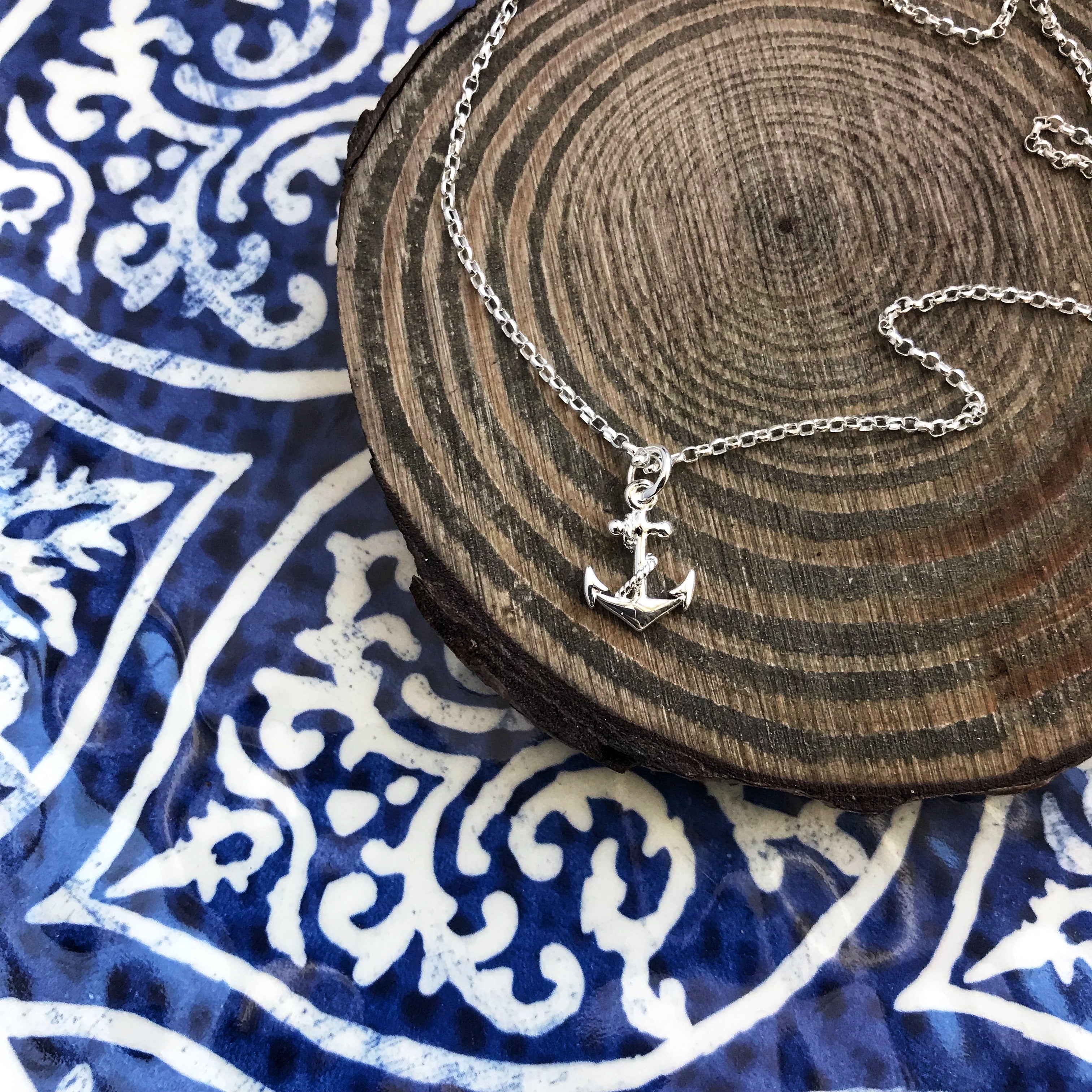 Collier Ancre - Argent Sterling - Collier d'Amitié - Cadeau pour Elle