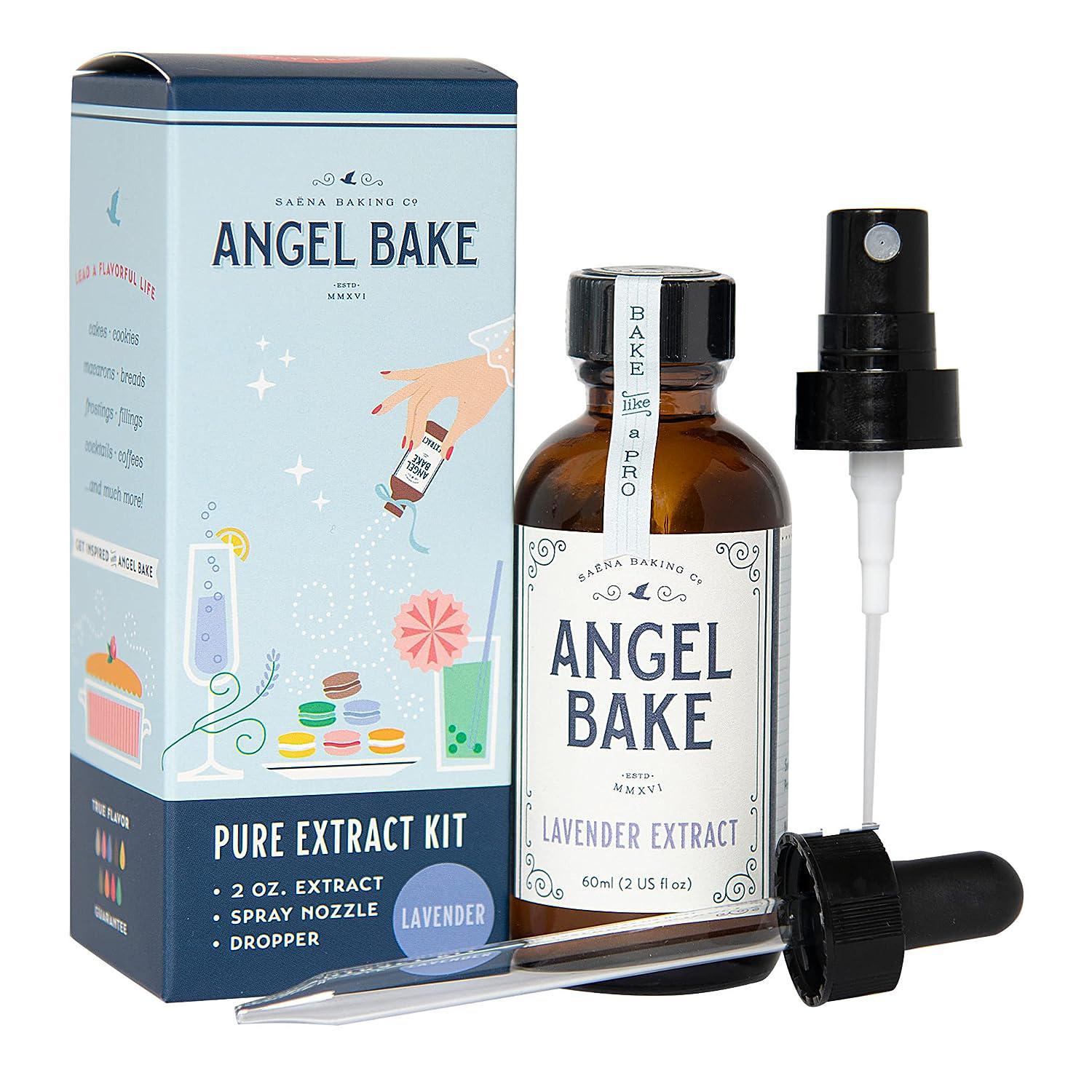 Angel Bake - Kit d'extrait pur « Lavande » avec pulvérisateur et compte-gouttes (59 ml)