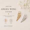 Add an Angel Wing Charm – Sterling Silver or 14k Gold Plate