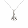 Mini Collier Ange – Pendentif en argent sterling 9 mm sur chaîne de 45 cm