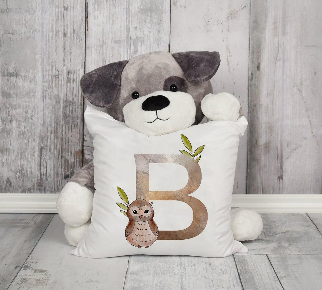 Animal Printed Pillow Cover Cartoon Giraffe Fox Bunny White Seat Polyester Decorative Cushion Cover Sofa Kids Room Alphabet Pillow Cover With Cute Animals Pillow Cases Outdoor Indoor Square Cushion Covers For Home Sofa Couch 45x45cm