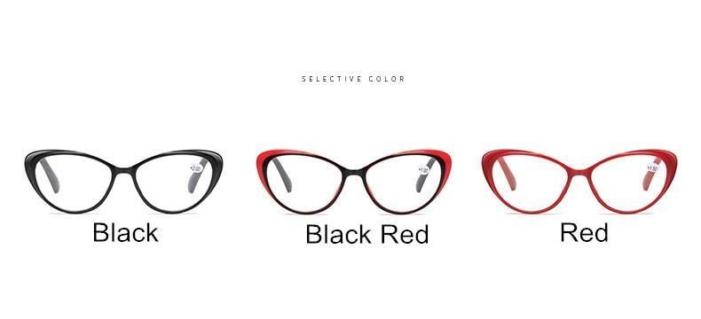 Lunettes œil de chat de luxe rouges et noires à la mode, avec verres traités anti-lumière bleue, pour femmes (lecture) et hommes (ordinateur), bloquant la lumière bleue.