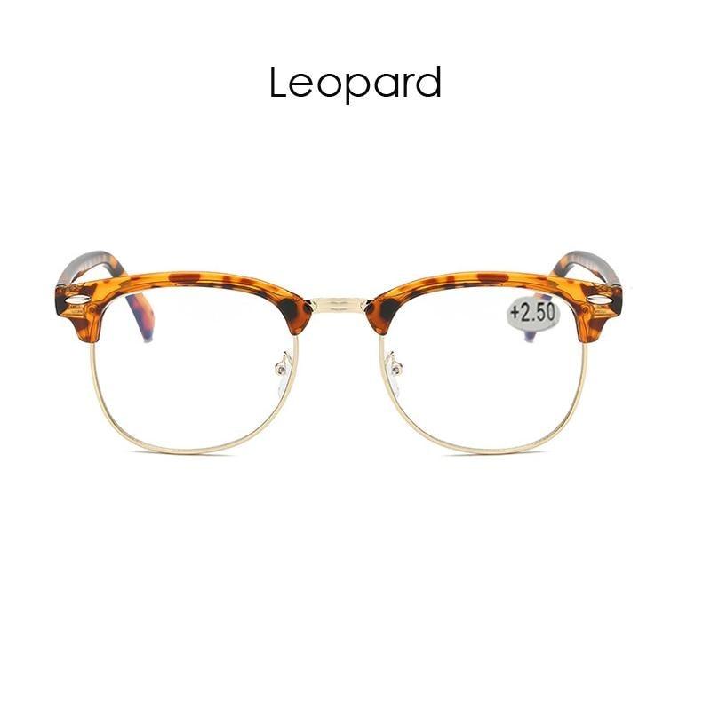 Lunettes de lecture demi-cerclées anti-lumière bleue pour femmes et hommes, anti-fatigue oculaire, style classique rétro, nouvelles lunettes de vue au design simple et moderne. Lunettes de soleil de tous les jours pour hommes.