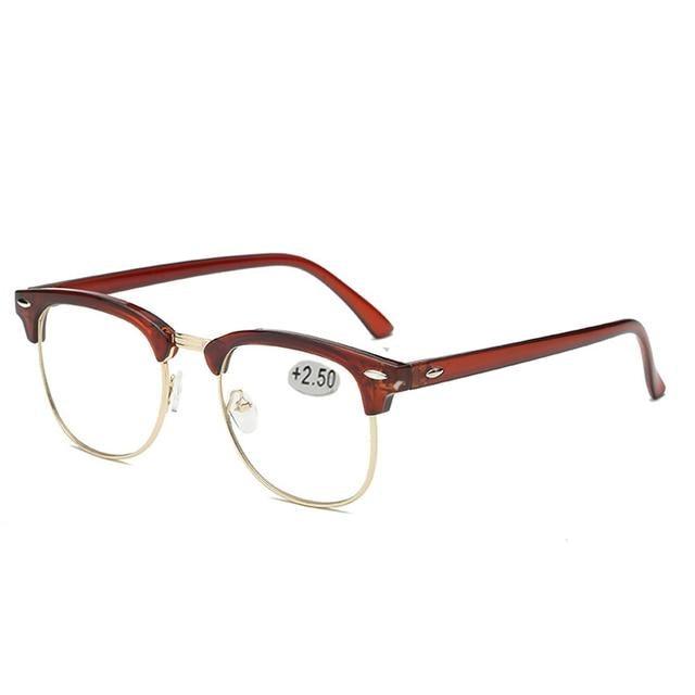 Lunettes de lecture demi-cerclées anti-lumière bleue pour femmes et hommes, anti-fatigue oculaire, style classique rétro, nouvelles lunettes de vue au design simple et moderne. Lunettes de soleil de tous les jours pour hommes.