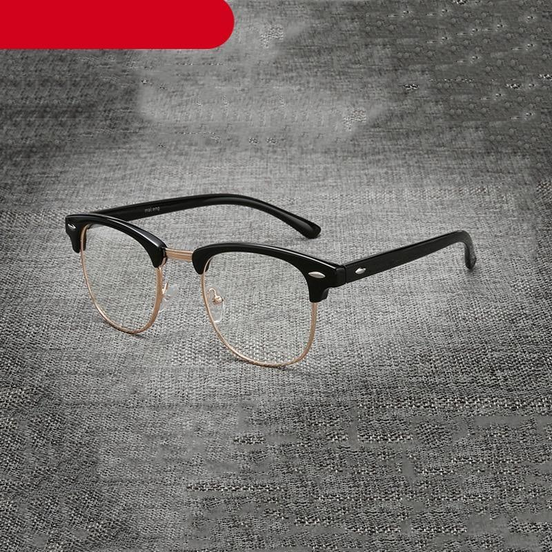 Lunettes de lecture demi-cerclées anti-lumière bleue pour femmes et hommes, anti-fatigue oculaire, style classique rétro, nouvelles lunettes de vue au design simple et moderne. Lunettes de soleil de tous les jours pour hommes.