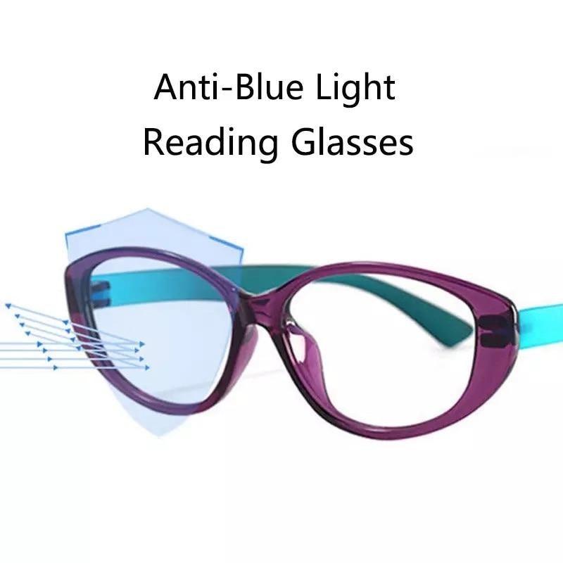 Lunettes de lecture anti-lumière bleue Attrayantes Lunettes de lecture anti-lumière bleue pour femme Lunettes de lecture œil de chat pour femme Anti-lumière bleue