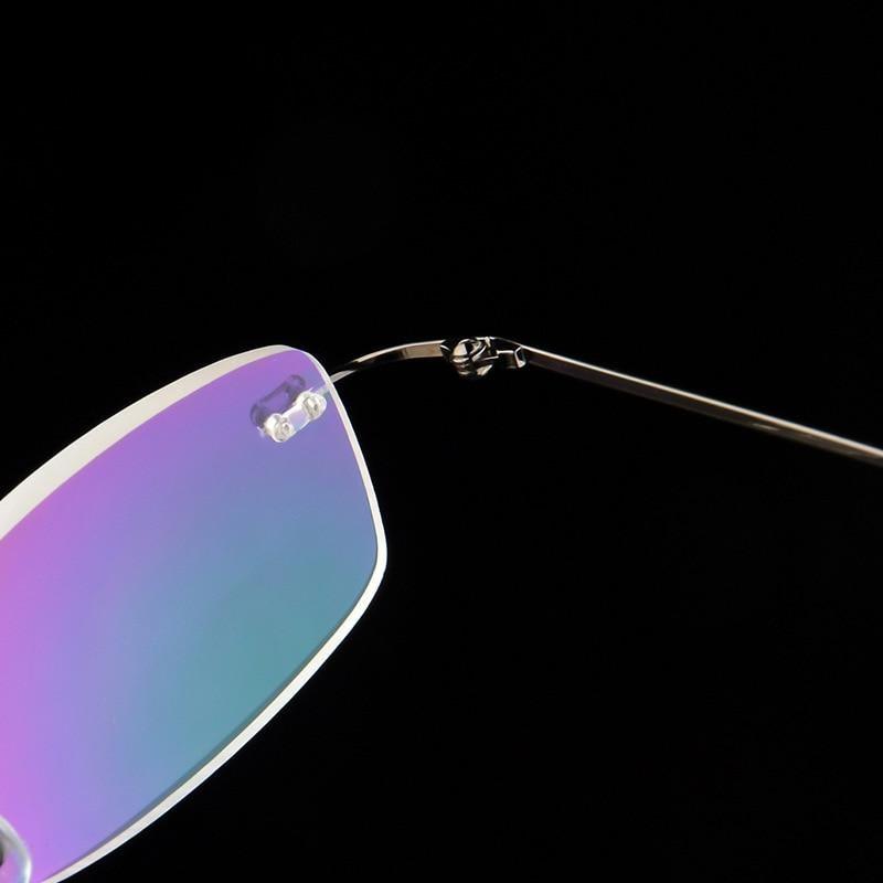 Lunettes de Lecture Anti-Lumière Bleue Style Ultraléger en Titane à Mémoire de Forme Sans Monture Pour Hommes & Femmes Lunettes Presbytes Pour Usage Quotidien Nouveau Style Attrayant