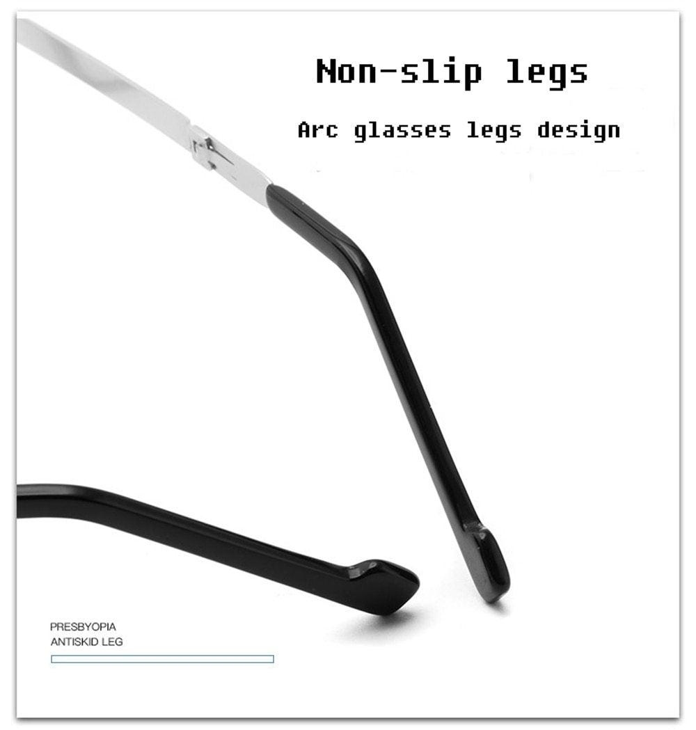 Lunettes de lecture anti-lumière bleue, monture métallique pliable, pour presbytie, avec étui, loupe fine, lunettes de sécurité avec verres transparents anti-buée et anti-rayures, enveloppantes, poignées antidérapantes, pour hommes et femmes, +3 +3.5 +4