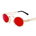 Lunettes de soleil ovales en métal anti-reflet, de style rétro, pour femmes et hommes. Design rétro, verres solaires unisexes, nouvelles montures colorées, nouveau design populaire.