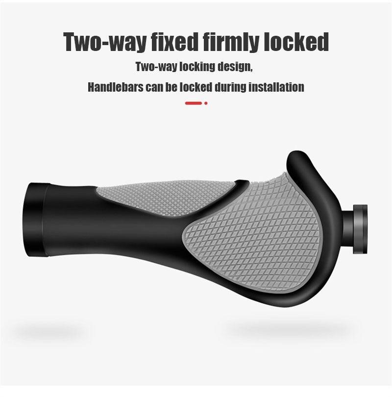 Poignées de vélo antidérapantes Poignées de guidon pour vélo Nouvelle génération de poignées de guidon avec inserts en gel souple Résistance aux chocs Ergonomie Confort