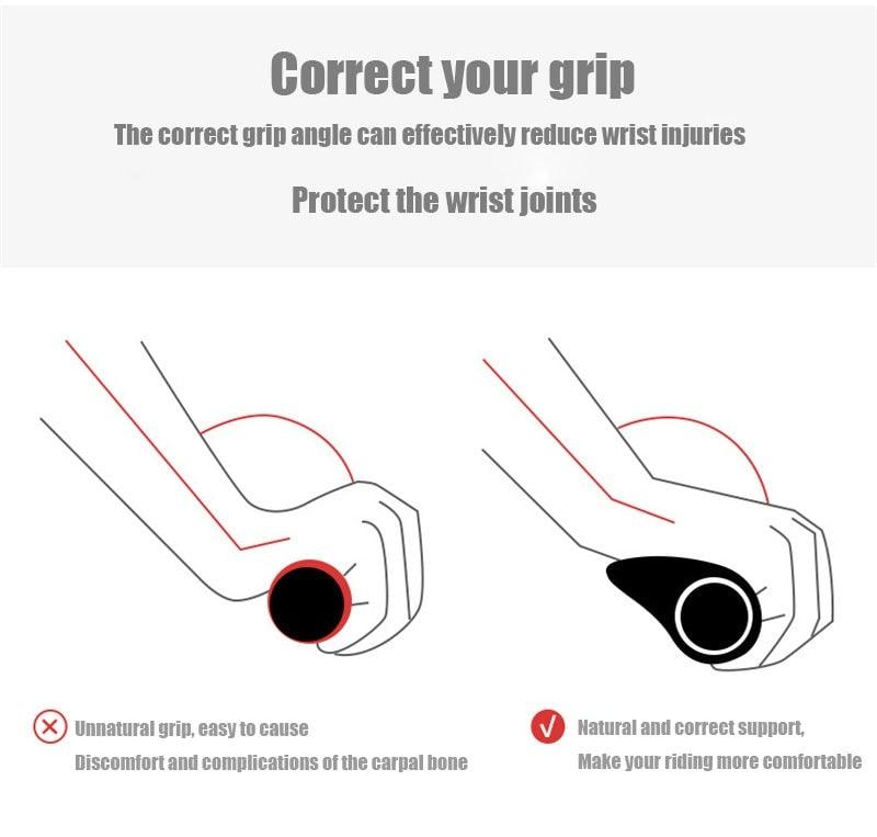 Poignées de vélo antidérapantes Poignées de guidon pour vélo Nouvelle génération de poignées de guidon avec inserts en gel souple Résistance aux chocs Ergonomie Confort